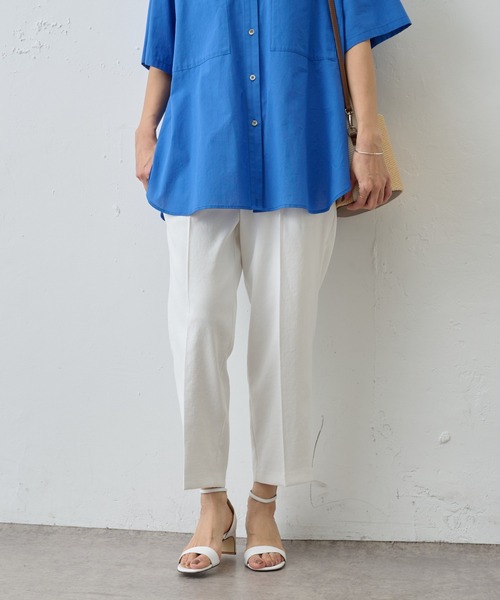 BEARDSLEY（ビアズリー）の「【洗える】ストレッチストレートパンツ（その他パンツ・レディース・ホワイト/ブラック・FREE）」の3枚目の写真