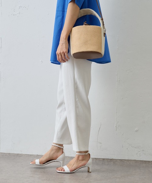 BEARDSLEY（ビアズリー）の「【洗える】ストレッチストレートパンツ（その他パンツ・レディース・ホワイト/ブラック・FREE）」の4枚目の写真