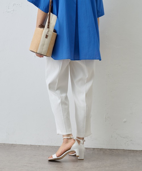 BEARDSLEY（ビアズリー）の「【洗える】ストレッチストレートパンツ（その他パンツ・レディース・ホワイト/ブラック・FREE）」の5枚目の写真