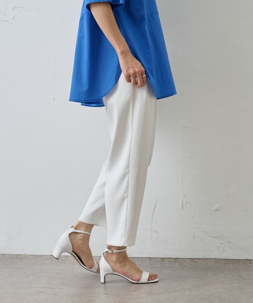 BEARDSLEY（ビアズリー）の「【洗える】ストレッチストレートパンツ（その他パンツ・レディース・ホワイト/ブラック・FREE）」の6枚目の写真