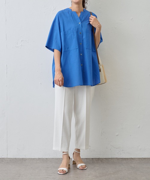 BEARDSLEY（ビアズリー）の「【洗える】ストレッチストレートパンツ（その他パンツ・レディース・ホワイト/ブラック・FREE）」の7枚目の写真