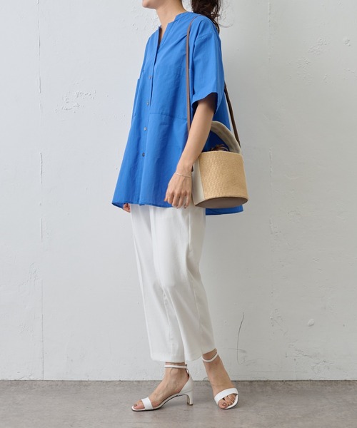 BEARDSLEY（ビアズリー）の「【洗える】ストレッチストレートパンツ（その他パンツ・レディース・ホワイト/ブラック・FREE）」の8枚目の写真