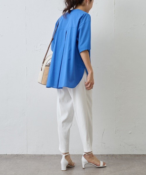 BEARDSLEY（ビアズリー）の「【洗える】ストレッチストレートパンツ（その他パンツ・レディース・ホワイト/ブラック・FREE）」の9枚目の写真