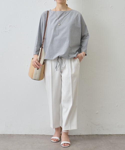 BEARDSLEY（ビアズリー）の「【洗える】ストレッチストレートパンツ（その他パンツ・レディース・ホワイト/ブラック・FREE）」の11枚目の写真