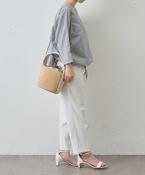 BEARDSLEY（ビアズリー）の「【洗える】ストレッチストレートパンツ（その他パンツ・レディース・ホワイト/ブラック・FREE）」の14枚目の写真