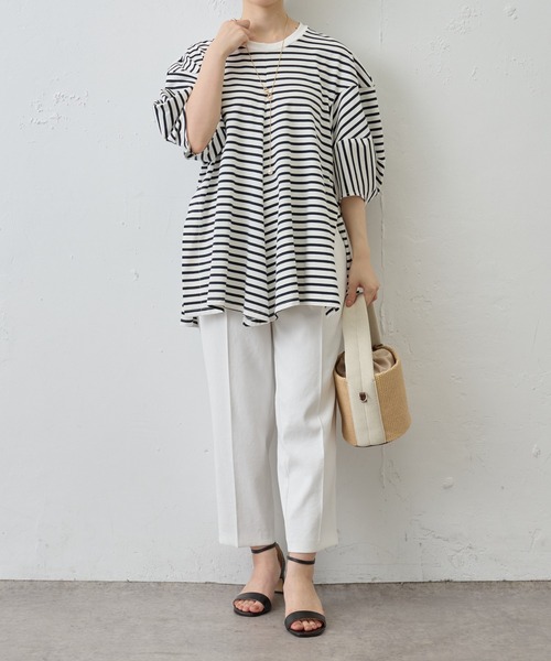 BEARDSLEY（ビアズリー）の「【洗える】ストレッチストレートパンツ（その他パンツ・レディース・ホワイト/ブラック・FREE）」の15枚目の写真