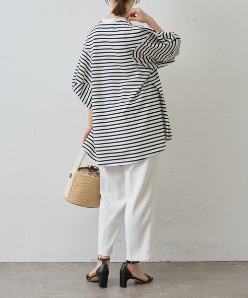 BEARDSLEY（ビアズリー）の「【洗える】ストレッチストレートパンツ（その他パンツ・レディース・ホワイト/ブラック・FREE）」の16枚目の写真