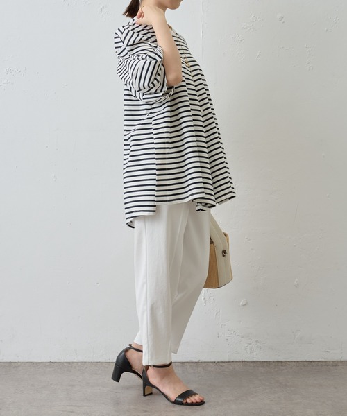 BEARDSLEY（ビアズリー）の「【洗える】ストレッチストレートパンツ（その他パンツ・レディース・ホワイト/ブラック・FREE）」の17枚目の写真