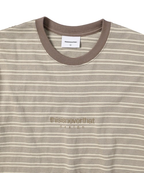 thisisneverthat（ディスイズネバーザット）の「Micro Striped Tee（Tシャツ/カットソー・メンズ・ピンク系その他/ネイビー/ブルー系その他/ブラウン・XL/S/M/L）」の6枚目の写真