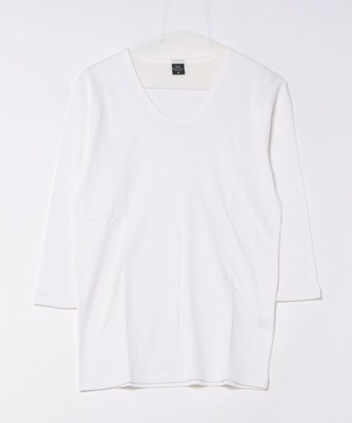VIBGYOR(ヴィブジョー)の「フライス 7分袖 Uネック メランジ&ソリッドフライス(Tシャツ/カットソー・メンズ・杢グレー/霜降りグレー/チャコールグレー/ブラック/ワイン/ホワイト/ダークブルー・LARGE/MEDIUM)」の15枚目の写真