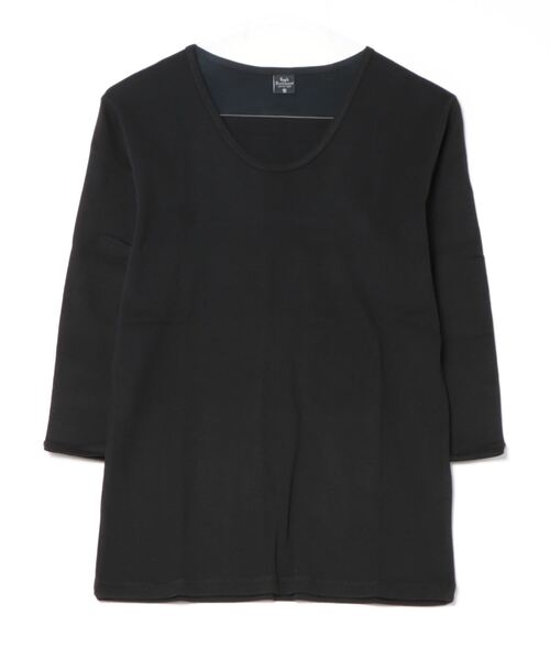 VIBGYOR(ヴィブジョー)の「フライス 7分袖 Uネック メランジ&ソリッドフライス(Tシャツ/カットソー・メンズ・杢グレー/霜降りグレー/チャコールグレー/ブラック/ワイン/ホワイト/ダークブルー・LARGE/MEDIUM)」の16枚目の写真