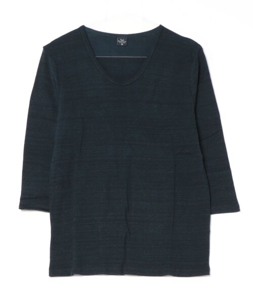 VIBGYOR(ヴィブジョー)の「フライス 7分袖 Uネック メランジ&ソリッドフライス(Tシャツ/カットソー・メンズ・杢グレー/霜降りグレー/チャコールグレー/ブラック/ワイン/ホワイト/ダークブルー・LARGE/MEDIUM)」の19枚目の写真