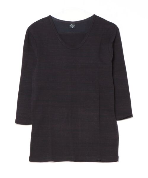 VIBGYOR(ヴィブジョー)の「フライス 7分袖 Uネック メランジ&ソリッドフライス(Tシャツ/カットソー・メンズ・杢グレー/霜降りグレー/チャコールグレー/ブラック/ワイン/ホワイト/ダークブルー・LARGE/MEDIUM)」の20枚目の写真