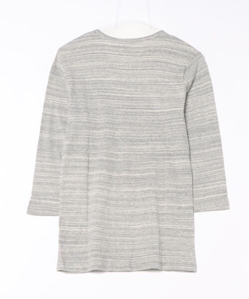 VIBGYOR(ヴィブジョー)の「フライス 7分袖 Uネック メランジ&ソリッドフライス(Tシャツ/カットソー・メンズ・杢グレー/霜降りグレー/チャコールグレー/ブラック/ワイン/ホワイト/ダークブルー・LARGE/MEDIUM)」の21枚目の写真