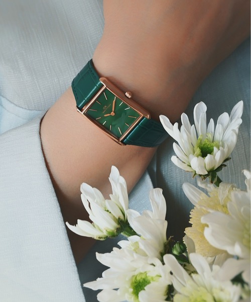 BOUND BLACK CROCODILE GOLD レディース腕時計 本革（アナログ腕時計