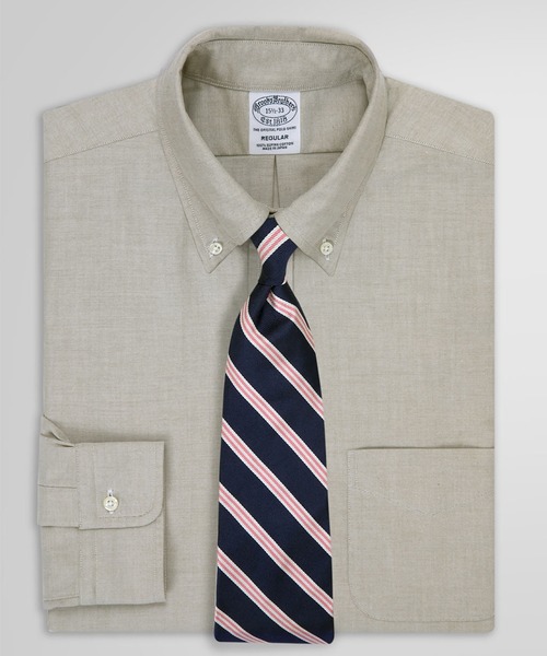 BROOKS BROTHERS(ブルックスブラザーズ)の「スーピマコットン オックスフォード ドレスシャツ Regular Fit(ビジネスシャツ・メンズ・ホワイト/ラベンダー/ブルー/ストーン/ホワイト×ブルー/イエロー・16-32/15 1/2-32/15-31/14 1/2-31/15-33)」の3枚目の写真