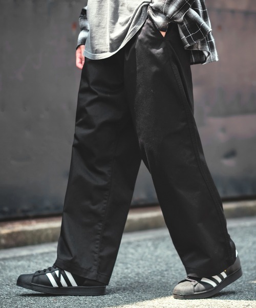 SIDEWAY STANCE(サイドウェイスタンス)の「【SIDEWAY STANCE】ワイド チノパンツ(チノパンツ・メンズ・ブラック/ベージュ/ネイビー/スミクロ/ホワイト・MEDIUM/LARGE)」の12枚目の写真