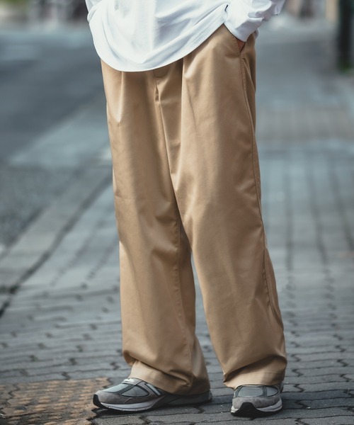 SIDEWAY STANCE(サイドウェイスタンス)の「【SIDEWAY STANCE】ワイド チノパンツ(チノパンツ・メンズ・ブラック/ベージュ/ネイビー/スミクロ/ホワイト・MEDIUM/LARGE)」の21枚目の写真