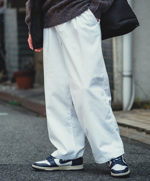 SIDEWAY STANCE(サイドウェイスタンス)の「【SIDEWAY STANCE】ワイド チノパンツ(チノパンツ・メンズ・ブラック/ベージュ/ネイビー/スミクロ/ホワイト・MEDIUM/LARGE)」の6枚目の写真