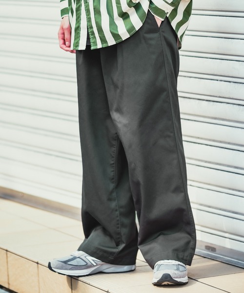 SIDEWAY STANCE(サイドウェイスタンス)の「【SIDEWAY STANCE】ワイド チノパンツ(チノパンツ・メンズ・ブラック/ベージュ/ネイビー/スミクロ/ホワイト・MEDIUM/LARGE)」の16枚目の写真