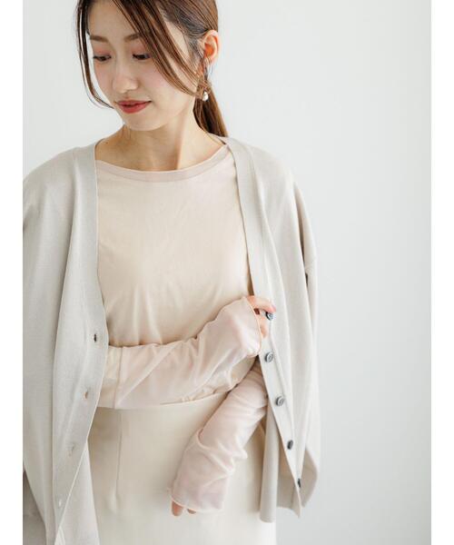 Te chichi（テチチ）の「12G天竺Vネックミドルカーディガン（カーディガン/ボレロ・レディース・ブラック/シルバー/オフホワイト/ピンク・F）」の21枚目の写真