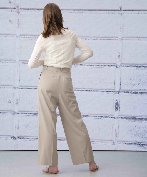 Apo(s)ture(アポスチャー)の「ARIA-008/ギャバストレッチハイウエストワイドパンツ(スラックス・レディース・グレー/ブラック/ベージュ/ブラウン・XS/S/M/L/XL)」の17枚目の写真