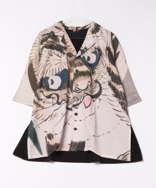 【カヤ】獣面相メンズシャツ（シャツ/ブラウス）｜カヤ（カヤ）