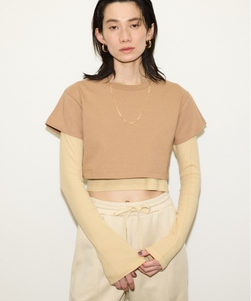 セール】THROW 2P LAYERED TOPS ツーピー レイヤード トップス
