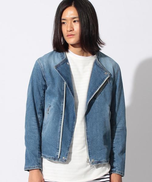 MONKEY TIME（モンキータイム）の「＜monkey time＞∴ SV S/DNM NO/CLR W/RDS/アウター（デニムジャケット・メンズ・ライトブルー/コバルトブルー・MEDIUM/X-LARGE/LARGE/SMALL）」の3枚目の写真