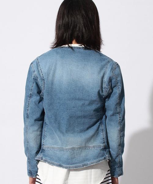MONKEY TIME（モンキータイム）の「＜monkey time＞∴ SV S/DNM NO/CLR W/RDS/アウター（デニムジャケット・メンズ・ライトブルー/コバルトブルー・MEDIUM/X-LARGE/LARGE/SMALL）」の6枚目の写真