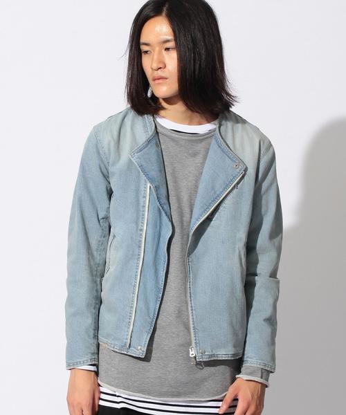 MONKEY TIME（モンキータイム）の「＜monkey time＞∴ SV S/DNM NO/CLR W/RDS/アウター（デニムジャケット・メンズ・ライトブルー/コバルトブルー・MEDIUM/X-LARGE/LARGE/SMALL）」の9枚目の写真