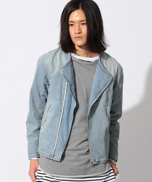 MONKEY TIME（モンキータイム）の「＜monkey time＞∴ SV S/DNM NO/CLR W/RDS/アウター（デニムジャケット・メンズ・ライトブルー/コバルトブルー・MEDIUM/X-LARGE/LARGE/SMALL）」の10枚目の写真
