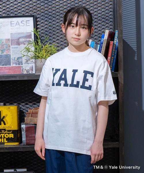 GLAZOS(グラソス)の「【大人向けサイズあり】【YALE】コットン・半袖YALEロゴTシャツ(Tシャツ/カットソー・キッズ・ネイビー/ホワイト/グレー・140cm/150cm/160cm/170cm)」の2枚目の写真