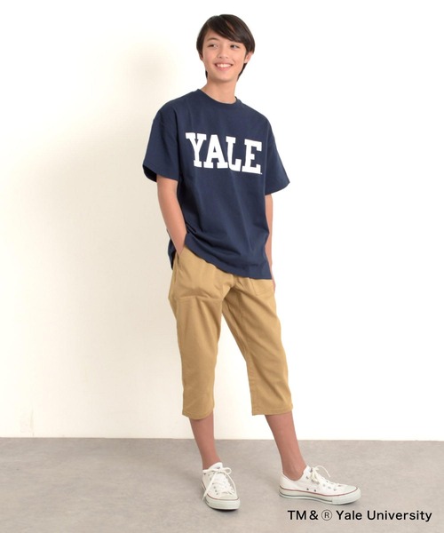 GLAZOS(グラソス)の「【大人向けサイズあり】【YALE】コットン・半袖YALEロゴTシャツ(Tシャツ/カットソー・キッズ・ネイビー/ホワイト/グレー・140cm/150cm/160cm/170cm)」の7枚目の写真