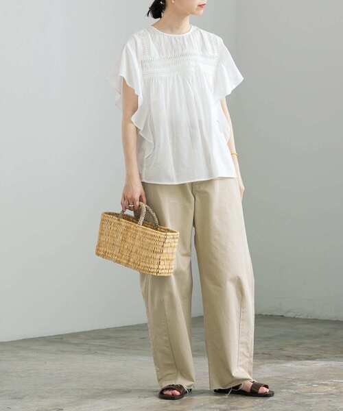 URBAN RESEARCH（アーバンリサーチ）の「ストローカゴバッグ S（ハンドバッグ・レディース・ナチュラル・-）」の6枚目の写真