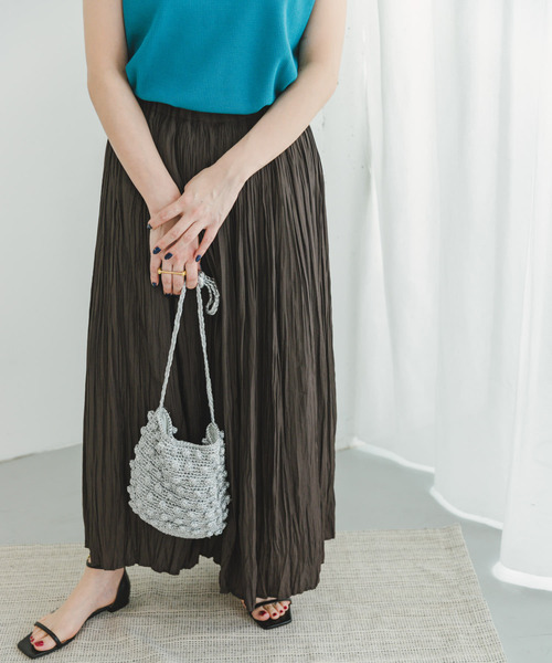 ITEMS URBANRESEARCH(アイテムズ アーバンリサーチ)の「プリーツロングスカート(スカート・レディース・オレンジ系その他/チャコールグレー/ベージュ・FREE)」の10枚目の写真