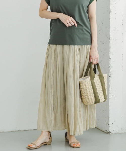 ITEMS URBANRESEARCH(アイテムズ アーバンリサーチ)の「プリーツロングスカート(スカート・レディース・オレンジ系その他/チャコールグレー/ベージュ・FREE)」の5枚目の写真
