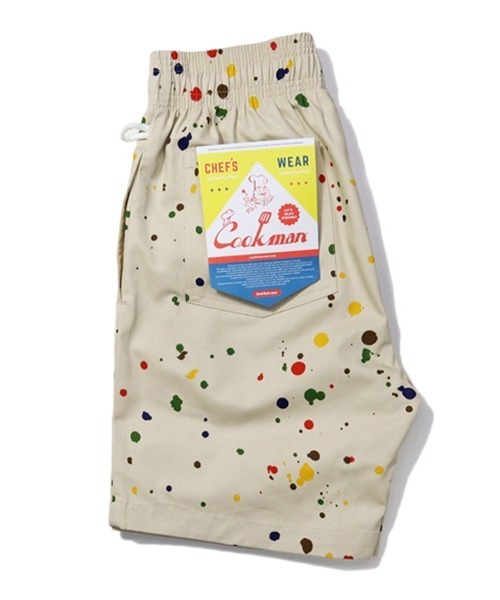 COOKMAN(クックマン)の「cookman クックマン シェフ ショートパンツ ハーフパンツ イージーパンツ フロントポケット Front pocket Sauce Splash Beige(その他パンツ・メンズ・ベージュ・MEDIUM/LARGE)」の12枚目の写真