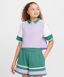 NIKE（ナイキ）の「《セットアップ対応商品》ナイキ スポーツウェア ガールズ クロップ トップ / Nike Sportswear Girls' Crop Top＜XS-XL 展開＞（ポロシャツ・キッズ）」