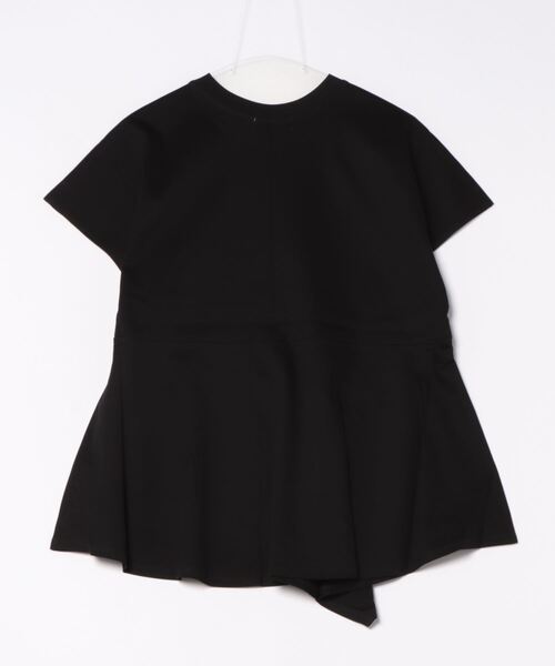 INED(イネド)の「【接触冷感】ペプラムTシャツ(Tシャツ/カットソー・レディース・オフホワイト/ブラック/イエロー・9号)」の4枚目の写真