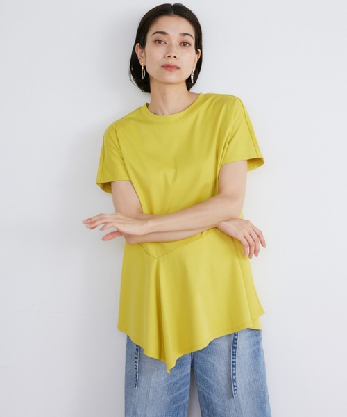 【セール】【接触冷感】ペプラムTシャツ（Tシャツ/カットソー）｜INED（イネド）