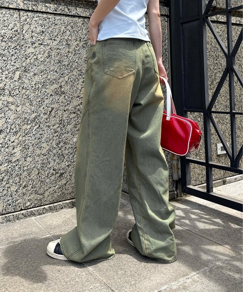 sedacle girl(セダクルガール)の「切り替えスタッズデニム(デニムパンツ・レディース・ライトブルー/ブラック・MEDIUM/SMALL)」の11枚目の写真