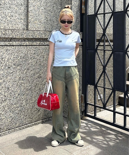 sedacle girl(セダクルガール)の「切り替えスタッズデニム(デニムパンツ・レディース・ライトブルー/ブラック・MEDIUM/SMALL)」の12枚目の写真
