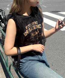 CIAOPANIC | チュールレイヤードノースリーブロゴTシャツ(Tシャツ/カットソー)