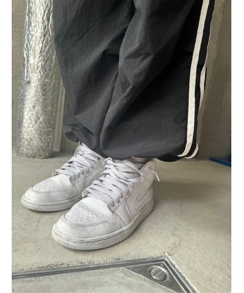 EGOIST(エゴイスト)の「ナイロンワッシャーラインワイドパンツ(その他パンツ・レディース・ブラック/ホワイト・FREE)」の5枚目の写真