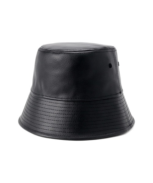 NEW ERA バケットハット　アップルレザー バケット01 Apple Leather アップルレザー ブラック