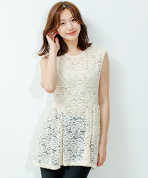 Jayro（ジャイロ）の「切替レースペプラムチュニック（チュニック）」