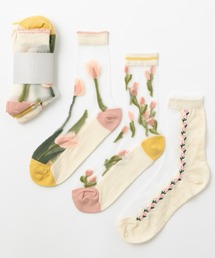 emonique（エモニーク）の「シースルー レースソックス 3足セット（ソックス/靴下）」