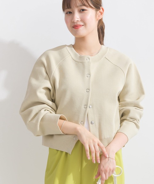 PICCIN（ピッチン）の「配色ドットボタンカーディガン（カーディガン/ボレロ・レディース・エメラルド/ブラック/アイボリー・M）」の2枚目の写真