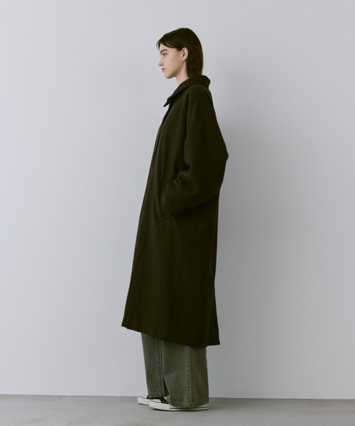 【セール】Loose 2way soutien collar coat / ルーズ2wayステンカラーコート（ステンカラーコート）｜flaner（フラネ）